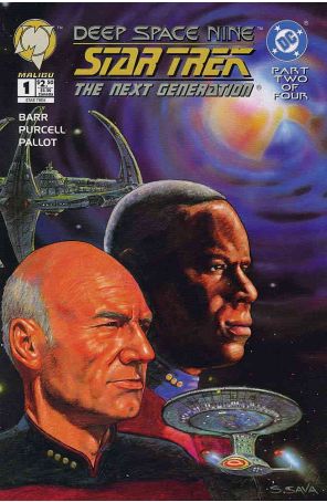 Star Trek: Deep Space Nine/Star Trek: The Next Generation 1 published by Malibu with cover art by Scott Christian Sava