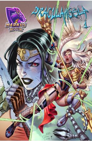 Draculangela: Angel of Darkness 1E published by Markus Publishing with cover art by Cleber Lima and Ivanna Matilla