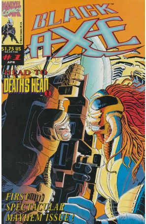 Black Axe 1 published by Marvel UK with cover art by John Romita Jr.