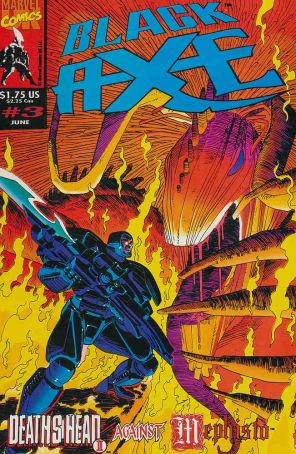 Black Axe 3 published by Marvel UK with cover art by John Romita Jr.