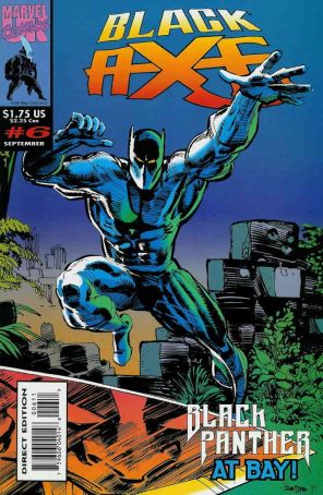Black Axe 6 published by Marvel UK with cover art by Klaus Janson