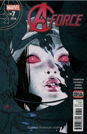 A-Force (2nd Series) 7 published by Marvel with cover art by Ben Caldwell