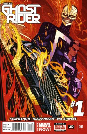 All-New Ghost Rider 1 published by Marvel with cover art by Tradd Moore