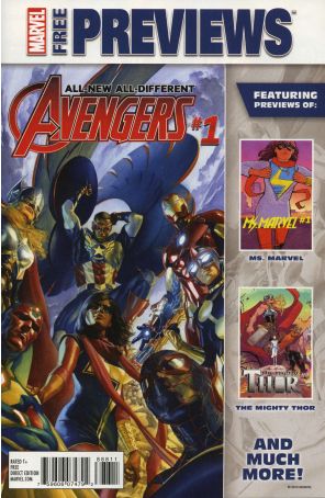 All-New, All-Different Marvel November Previews 1 published by Marvel with cover art by Alex Ross