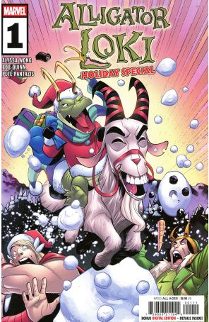 Alligator Loki Holiday Special 2024 published by Marvel with cover art by Bob Quinn
