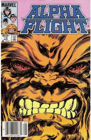 Alpha Flight (1st Series) 10 (Newsstand) published by Marvel with cover art by John Byrne