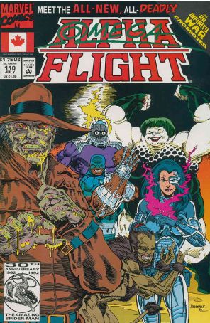 Alpha Flight (1st Series) 110 published by Marvel with cover art by Pat Broderick