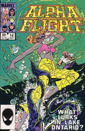 Alpha Flight (1st Series) 14 published by Marvel with cover art by John Byrne