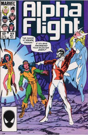 Alpha Flight (1st Series) 27 published by Marvel with cover art by John Byrne