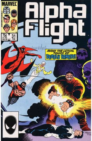 Alpha Flight (1st Series) 31 published by Marvel with cover art by Mike Mignola