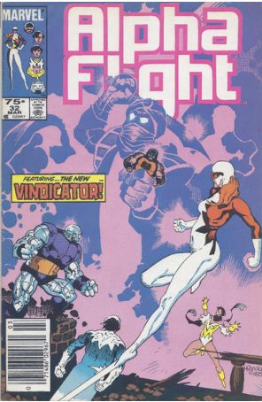 Alpha Flight (1st Series) 32 (Newsstand) published by Marvel with cover art by Mike Mignola