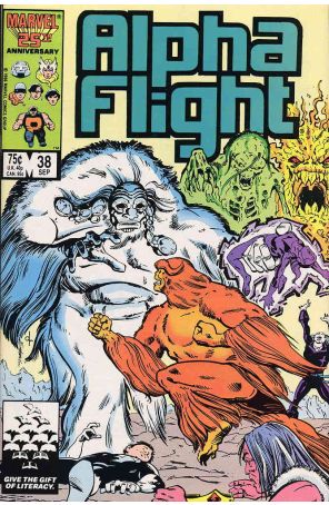 Alpha Flight (1st Series) 38 published by Marvel with cover art by Dave Ross