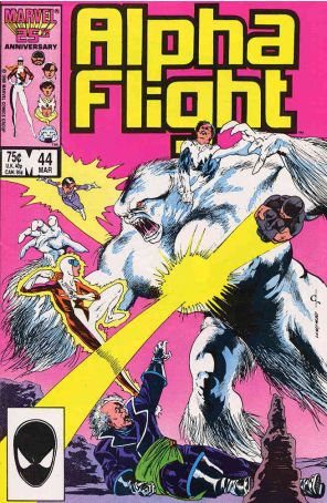Alpha Flight (1st Series) 44 published by Marvel with cover art by Dave Ross