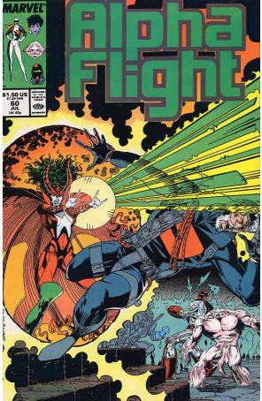 Alpha Flight (1st Series) 60 published by Marvel with cover art by Jim Lee