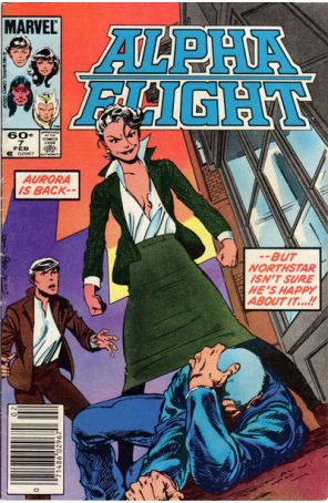 Alpha Flight (1st Series) 7 (Newsstand) published by Marvel with cover art by John Byrne
