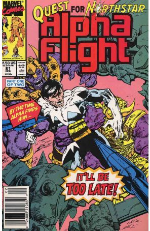 Alpha Flight (1st Series) 81 (Newsstand) published by Marvel with cover art by John Byrne