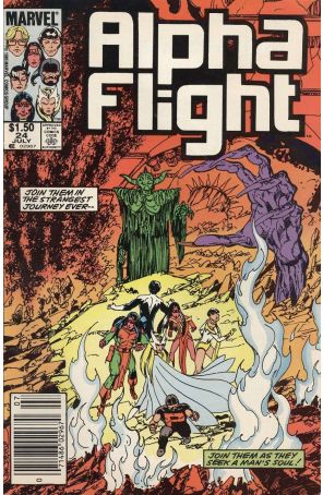 Alpha Flight (1st Series, Canadian Edition) 24 published by Marvel with cover art by John Byrne