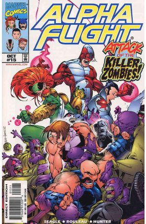 Alpha Flight (2nd Series) 15 published by Marvel with cover art by Duncan Rouleau