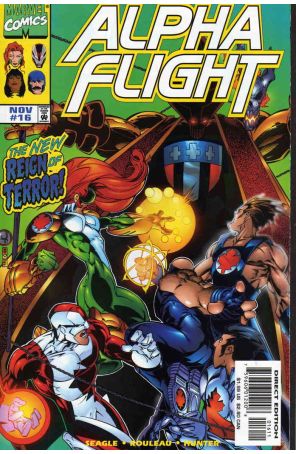 Alpha Flight (2nd Series) 16 published by Marvel with cover art by Duncan Rouleau