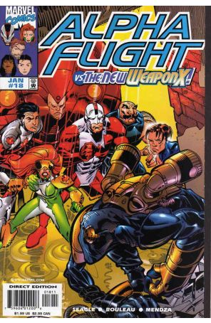 Alpha Flight (2nd Series) 18 published by Marvel with cover art by Rick Leonardi