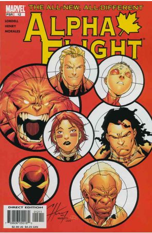 Alpha Flight (3rd Series) 12 published by Marvel with cover art by Clayton Henry