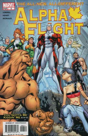 Alpha Flight (3rd Series) 6 published by Marvel with cover art by Clayton Henry