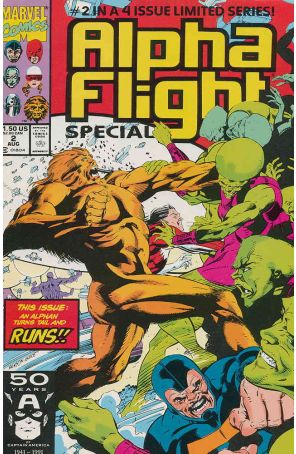 Alpha Flight Special 2 published by Marvel with cover art by Butch Guice