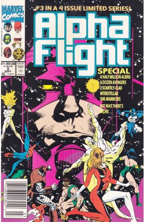Alpha Flight Special 3 (Newsstand) published by Marvel with cover art by Jackson “Butch” Guice