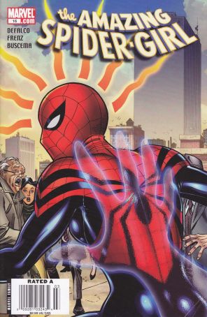 Amazing Spider-Girl 16 (Newsstand) published by Marvel with cover art by Ron Frenz