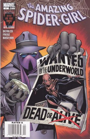 Amazing Spider-Girl 17 (Newsstand) published by Marvel with cover art by Ron Frenz