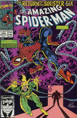 The Amazing Spider-Man 334 published by Marvel with cover art by Erik Larsen