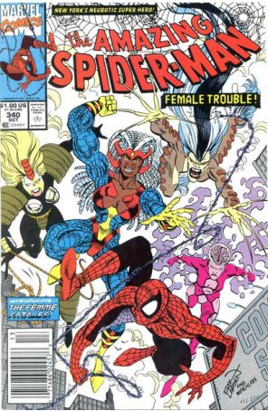 The Amazing Spider-Man 340 (Newsstand) published by Marvel with cover art by Erik Larsen
