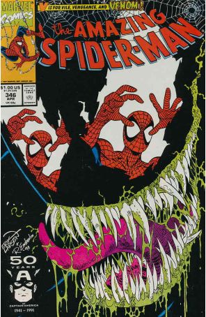 The Amazing Spider-Man 346 published by Marvel with cover art by Erik Larsen