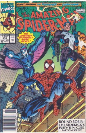 The Amazing Spider-Man 353 (Newsstand) published by Marvel with cover art by Mark Bagley