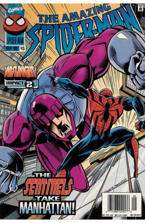The Amazing Spider-Man 415 (Newsstand) published by Marvel with cover art by Mark Bagley