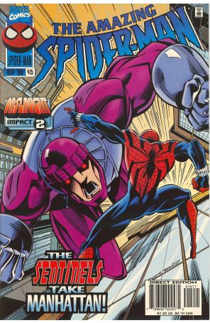 The Amazing Spider-Man 415 published by Marvel with cover art by Mark Bagley