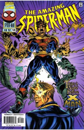 The Amazing Spider-Man 420 published by Marvel with cover art by Steve Skroce