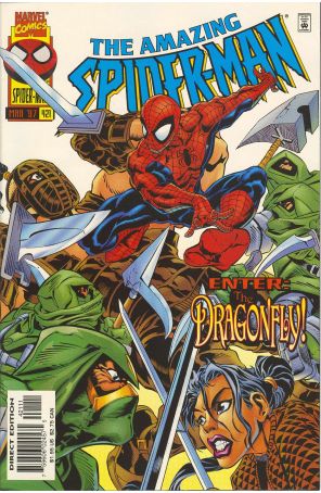 The Amazing Spider-Man 421 published by Marvel with cover art by Steve Skroce