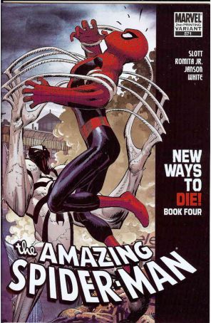 The Amazing Spider-Man 571A (2nd) published by Marvel with cover art by John Romita Jr.