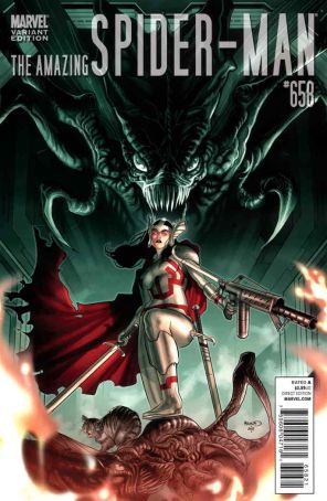 The Amazing Spider-Man 658A published by Marvel with cover art by Paul Renaud