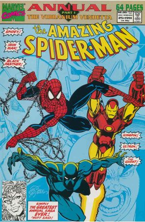 The Amazing Spider-Man Annual 25 published by Marvel with cover art by Erik Larsen