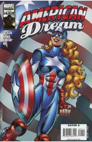 American Dream 1 published by Marvel with cover art by Ron Frenz and Scott Koblish