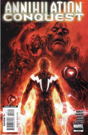 Annihilation: Conquest 3 published by Marvel with cover art by Aleksi Briclot