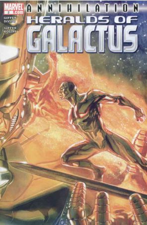 Annihilation: Heralds of Galactus 2 published by Marvel with cover art by Gabriele Dell’Otto