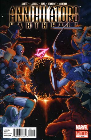 Annihilators: Earthfall 2 published by Marvel with cover art by John Tyler Christopher