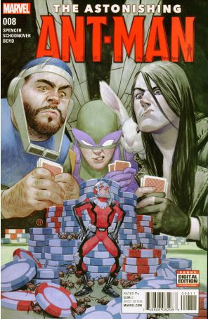 The Astonishing Ant-Man 8 published by Marvel with cover art by Julian Totino Tedesco