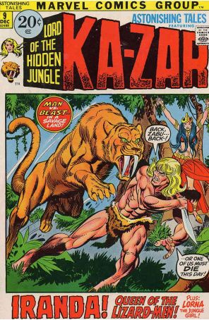 Astonishing Tales 9 published by Marvel with cover art by Gil Kane