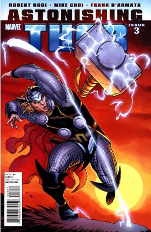 Astonishing Thor 3 published by Marvel with cover art by Ed McGuinness