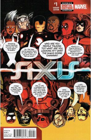 Avengers And X-Men: Axis 1C published by Marvel with cover art by Chip Zdarsky