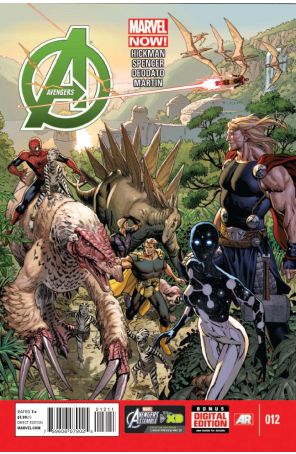 Avengers (5th Series) 12 published by Marvel with cover art by Dustin Weaver